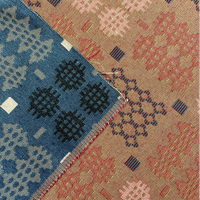 Denim Welsh Blanket Tapestry Fabric - Cotton Mix