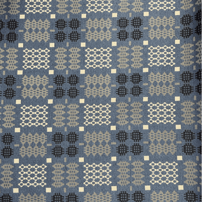 Denim Welsh Blanket Tapestry Fabric - Cotton Mix