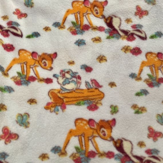 Disney's Bambi on Pale Blue Polyester Fleece