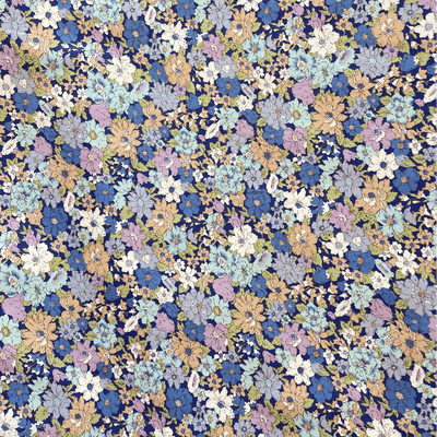 Ditsy Florals Cool Blues - 100% Cotton Poplin