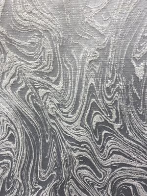 ELLE - Curtain Soft Furnishings Polyester Mix Fabric - Silver Grey/Steel Grey