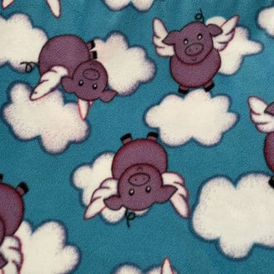 Flying Pigs Polyester Fleece