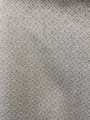 GEO Repeat Geometric Grey on Cream: Upholstery with Fireproofing