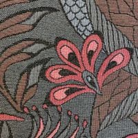 Gobelino Lodden Blues Rasberry Pink - Cotton Mix Tapestry Fabric