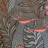 Gobelino Lodden Blues Rasberry Pink - Cotton Mix Tapestry Fabric