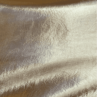 Gold Flower Imprinted Satin Polyester Dress Fabric