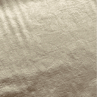 Gold Flower Imprinted Satin Polyester Dress Fabric