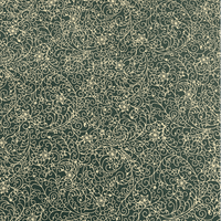 Gold Stars and Swirls on Green Christmas Fabric - 100% Cotton Printed