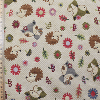 Hedgehogs & Foxes - Cotton Mix Tapestry Fabric