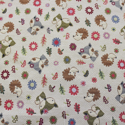 Hedgehogs & Foxes - Cotton Mix Tapestry Fabric