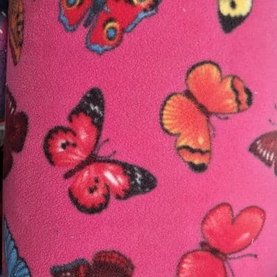 Hot Pink Butterfly Fleece