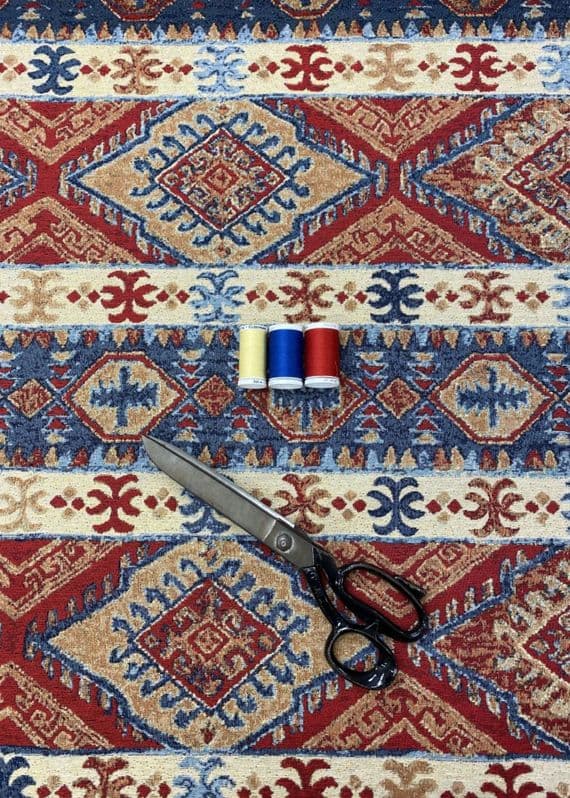Ikat Primary Colour with Beige: Upholstery and Soft Furnishing