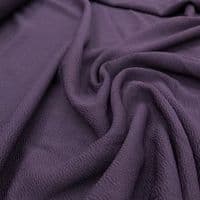 Jersey Polyester Dress Fabric Slight Crinkle Texture  - Purple