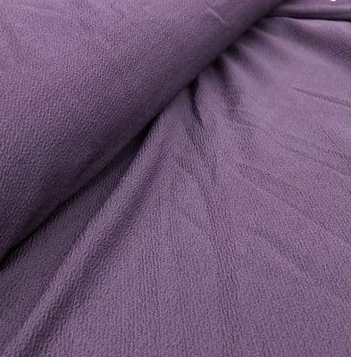 Jersey Polyester Dress Fabric Slight Crinkle Texture  - Purple