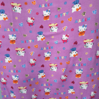 Kitty Fleece Polyester Fabric  - Pink