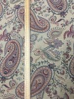 Large Paisley Print Dark Tan - Cotton Mix Tapestry Fabric