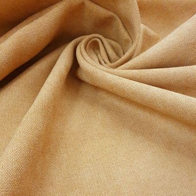 Lightweight Curtain Upholstery Polyester Fabric - Pale Ochre