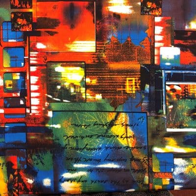 Lightweight Stretch Jersey: ABSTRACT DREAM ORANGE