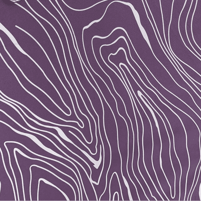 LINES Purple and White Curved Lines Viscose Dressmaking Fabric