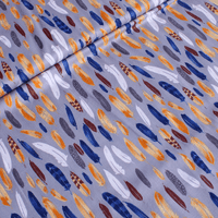 Makower Inprint  Feathers -  Dress Craft Cotton Fabric -  Grey