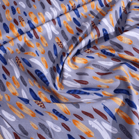 Makower Inprint  Feathers -  Dress Craft Cotton Fabric -  Grey