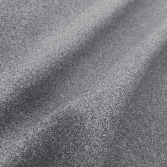 Medium Grey Plain Polyester Viscose Wool Cloth
