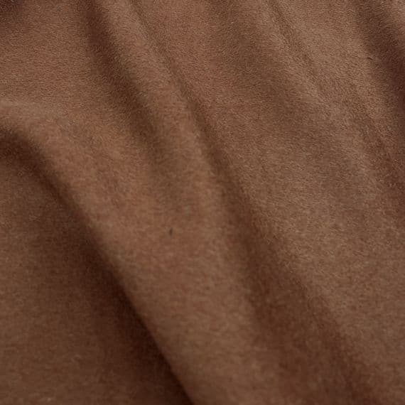 Mid Brown Plain Polyester Viscose Wool Cloth