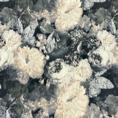 Mobus Velvet: Cream and Greeny Grey