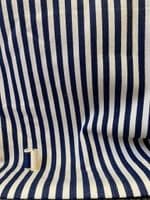MUNICH STRIPE:  Navy & Ivory or Red & Ivory Stripe  - Cotton Canvas Quality Ticking Fabric