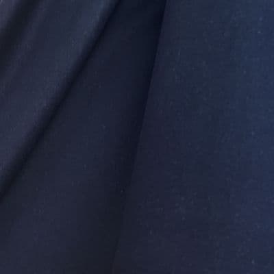 Navy Blue Plain Polyester Viscose Wool Cloth