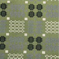 Olive Welsh Blanket Tapestry Fabric - Cotton Mix