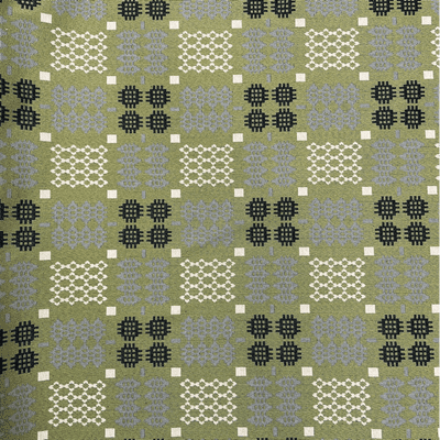Olive Welsh Blanket Tapestry Fabric - Cotton Mix