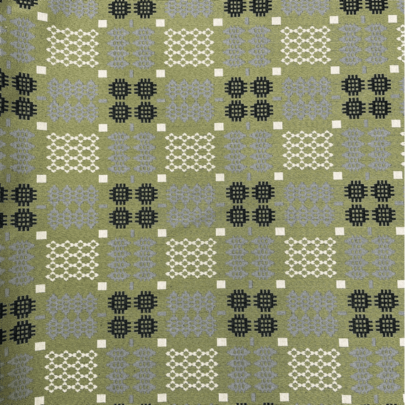 Olive Welsh Blanket Tapestry Fabric - Cotton Mix