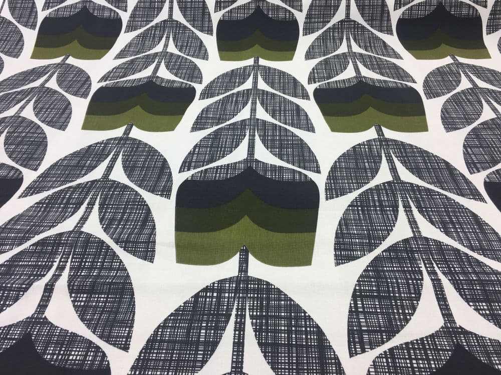 Orla Kiely Rosebud Moss Upholstery Curtain Fabric