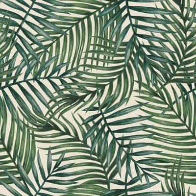 Palm Leaves Chartwell Natural - Water Resistant Outdoor Fabric