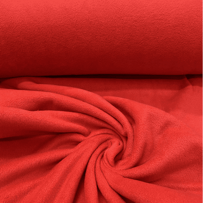 Plain Polyester Fleece Fabric Red