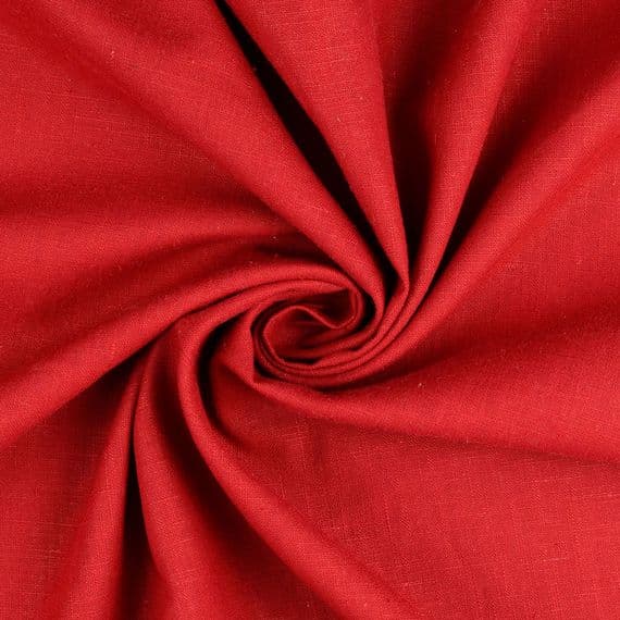 Plain Washed Linen: Cherry