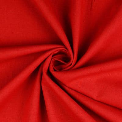 Plain Washed Linen: Crimson Red