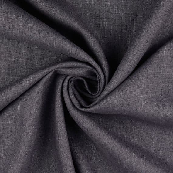 Plain Washed Linen: Graphite Grey