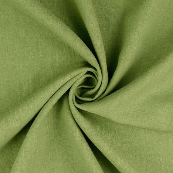 Plain Washed Linen: Green Tea