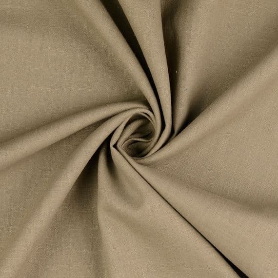 Plain Washed Linen: Khaki