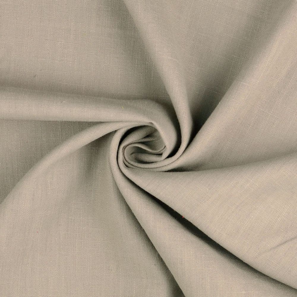 Plain Washed Linen Silver Cloud