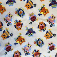 POLAR FLEECE: Owls on Branches