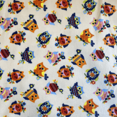 POLAR FLEECE: Owls on Branches