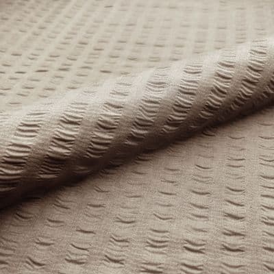 Polycotton Seersucker Large Stripe Grey