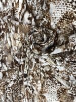 Polyester Bubble Crepe Dress Fabric -  Snakeskin Animal Prints Various