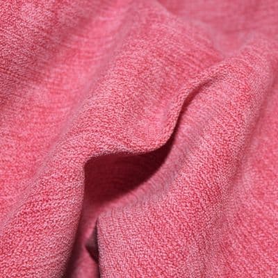 Polyester & Cotton Mix Upholstery Fabric - Pale Red Smooth