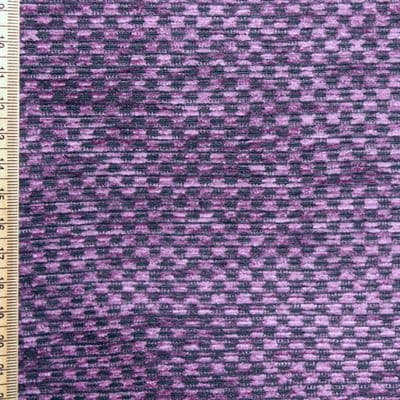 Polyester & Cotton Mix Upholstery Fabric - Purple Woven Checks