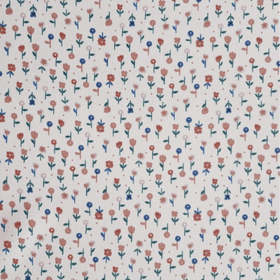 Polyester Dress Fabric Ditsy Floral White