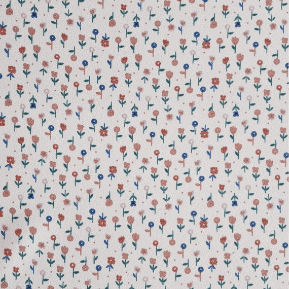 Polyester Dress Fabric Ditsy Floral White